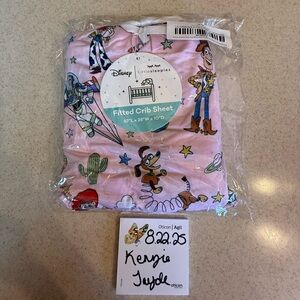 Little Sleepies Disney Pink Toy Story Crib Sheet